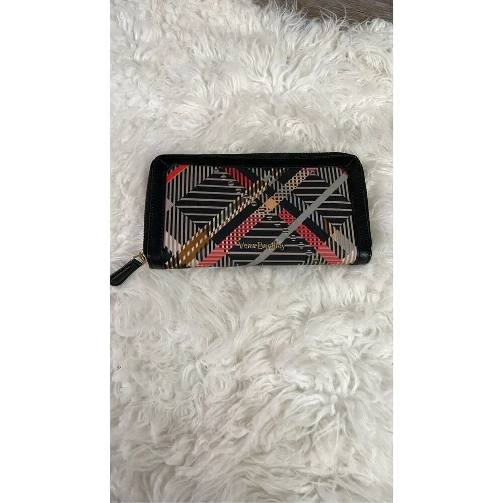 NWOT Vera Bradley Wallet Tan Red And Black